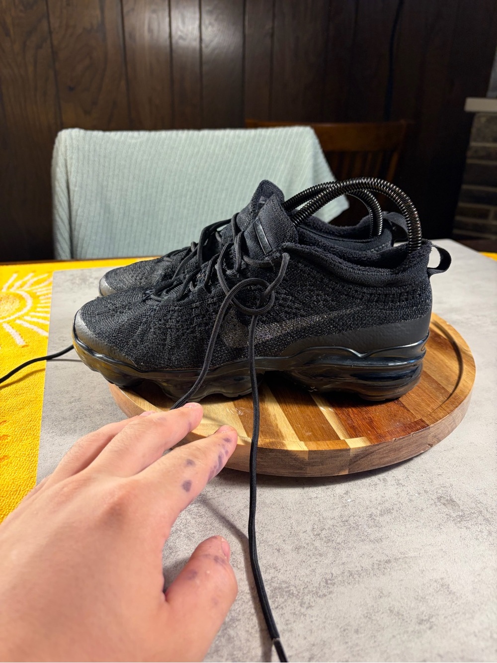 Nike Air Vapormax 2023 Flyknit Triple Black Sneakers women’s size 7